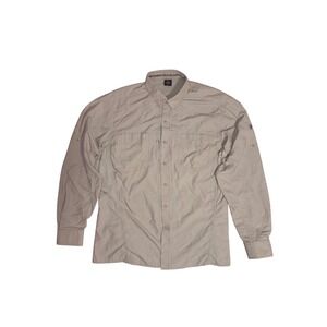 KUHL Invoke Shirt Mens XL Gray Hiking Fishing Roll Tab Long Sleeve Vented 7291
